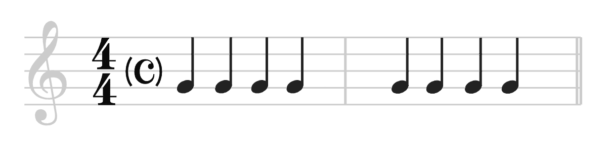 4拍子の楽譜